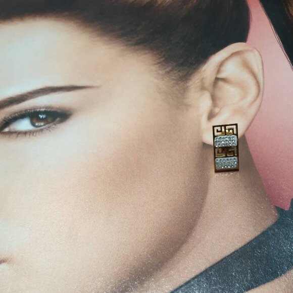 Gold Metal Crystals Necklace And Earrings Set Fashion Women Jewelry Accessory - Picture 4 of 6